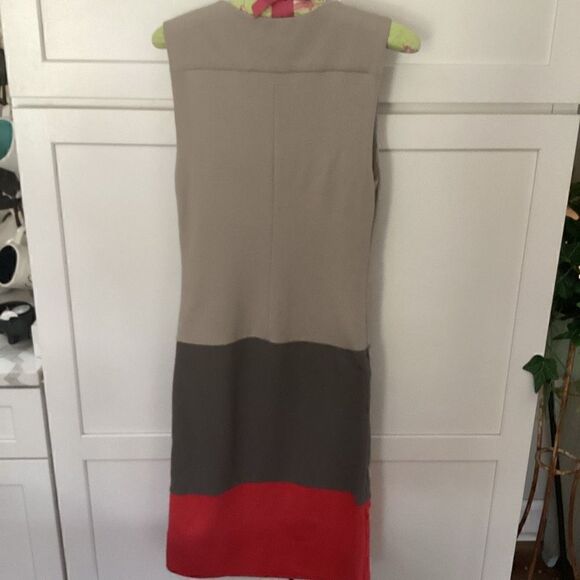 Diane Von Furstenberg Sz 2 Sheath Knit Dress Colorblock Designer - Picture 4 of 8